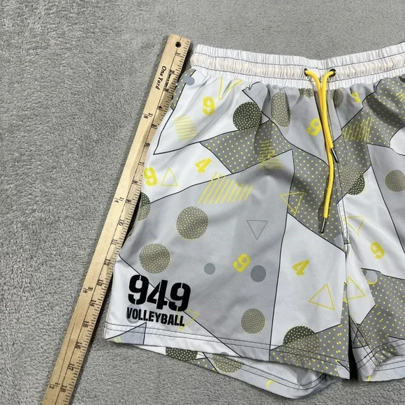 Slunks Shorts Mens Medium Lined 949 Volleyball 5" Athletic Swimming Beach - Picture 3 of 13